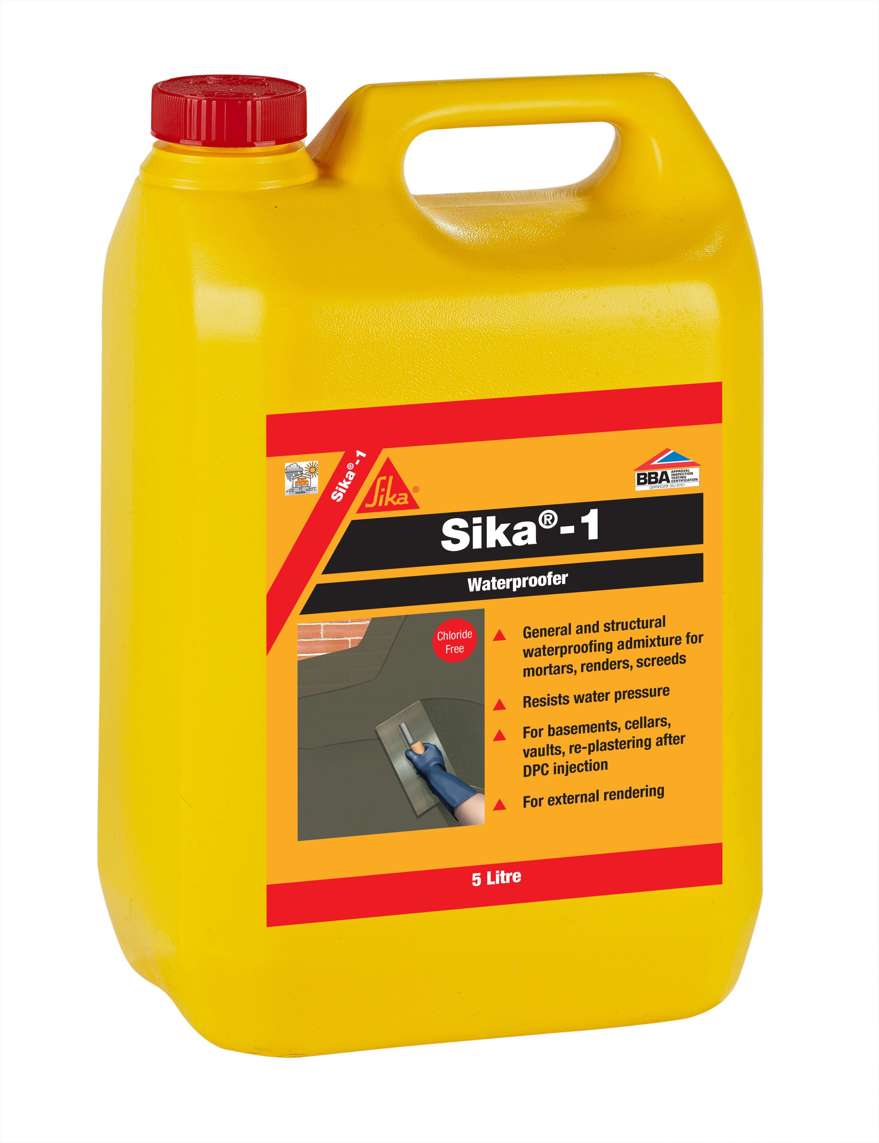 Sika Yellow Waterproofing admixture 5000ml Departments TradePoint