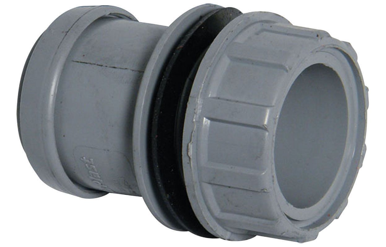 Floplast Push Fit Waste Tank Connector Dia40mm Grey Departments