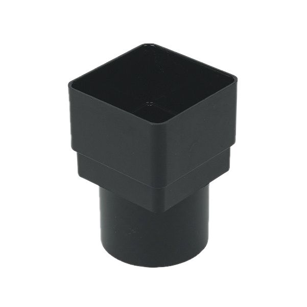 Floplast Square Gutter Downpipe Connector, Black Departments DIY at B&Q