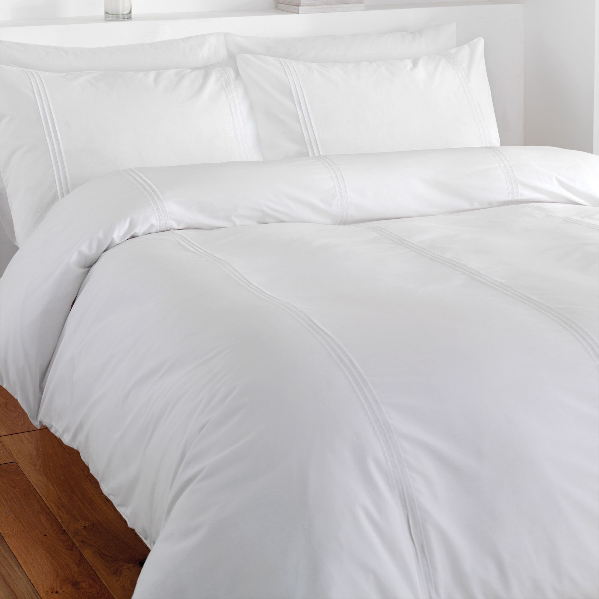 Chartwell Simplicity Plain White Double Bed Cover Set Departments