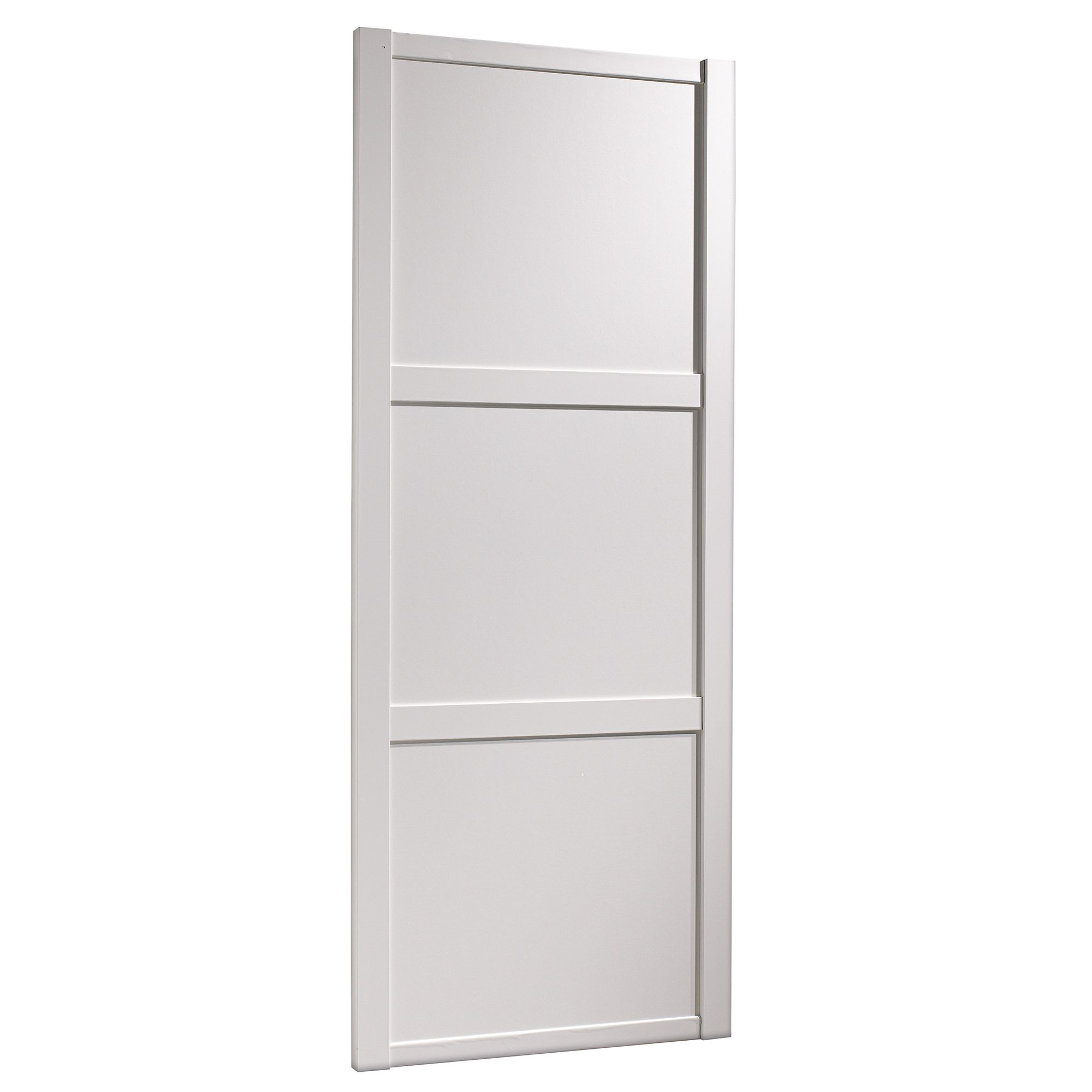 Shaker White Panel effect Sliding wardrobe door (H)2220 mm ...