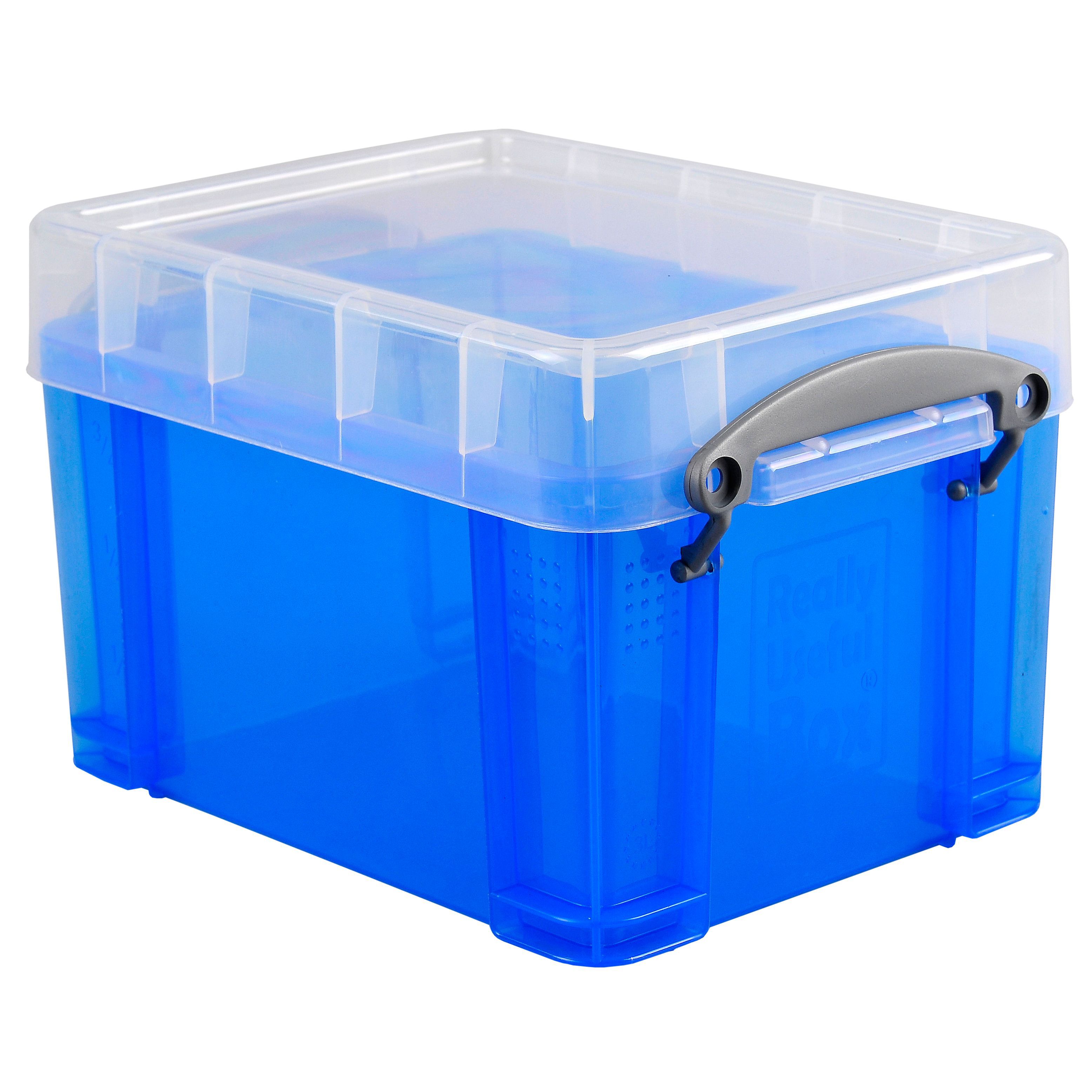 Really Useful Blue 3L Plastic Storage Box Departments DIY at B&Q