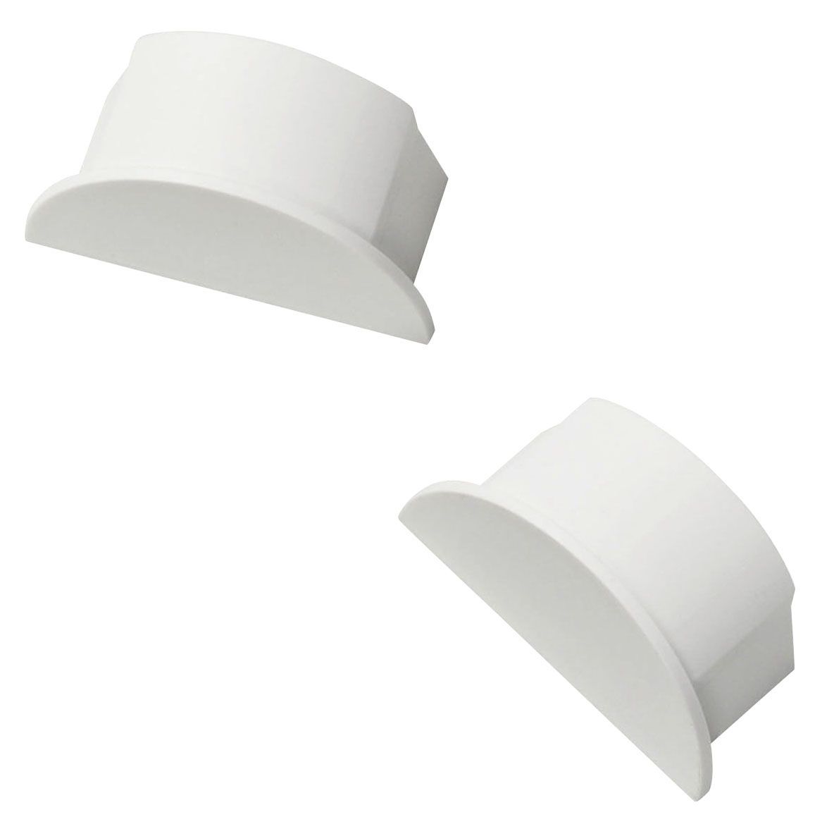 DLine ABS Plastic White End Caps (W)40mm Pieces Of 2 Departments
