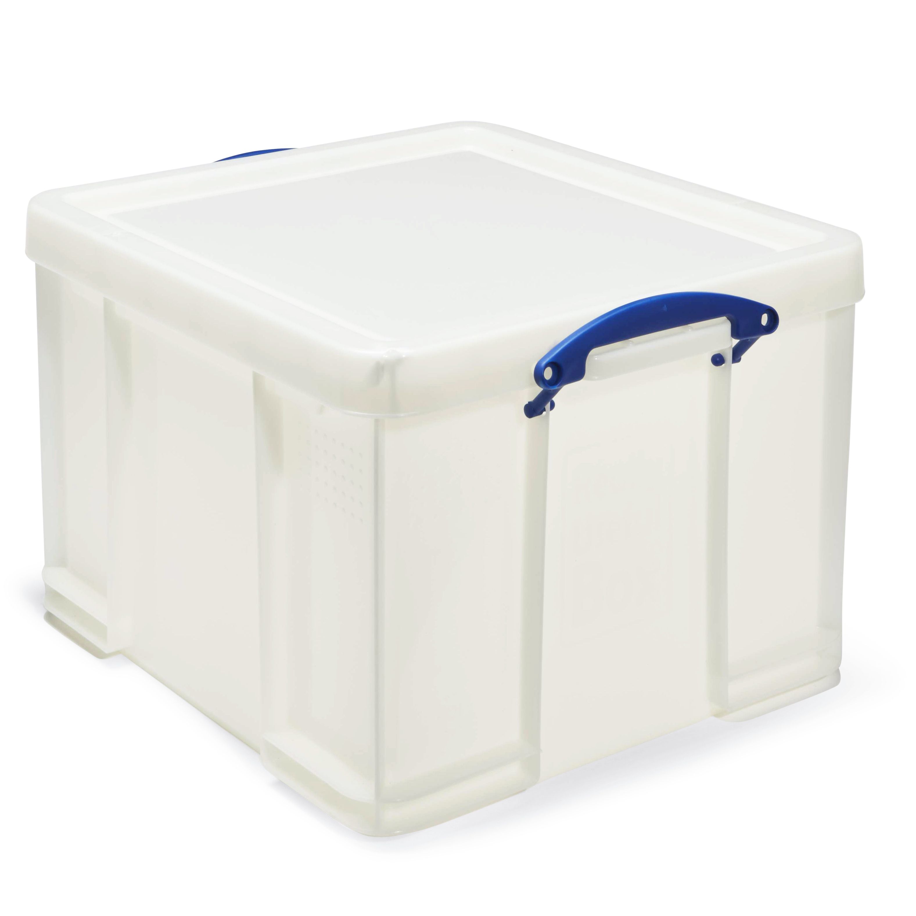 Really Useful White 42L Plastic Storage Box Departments DIY at B&Q