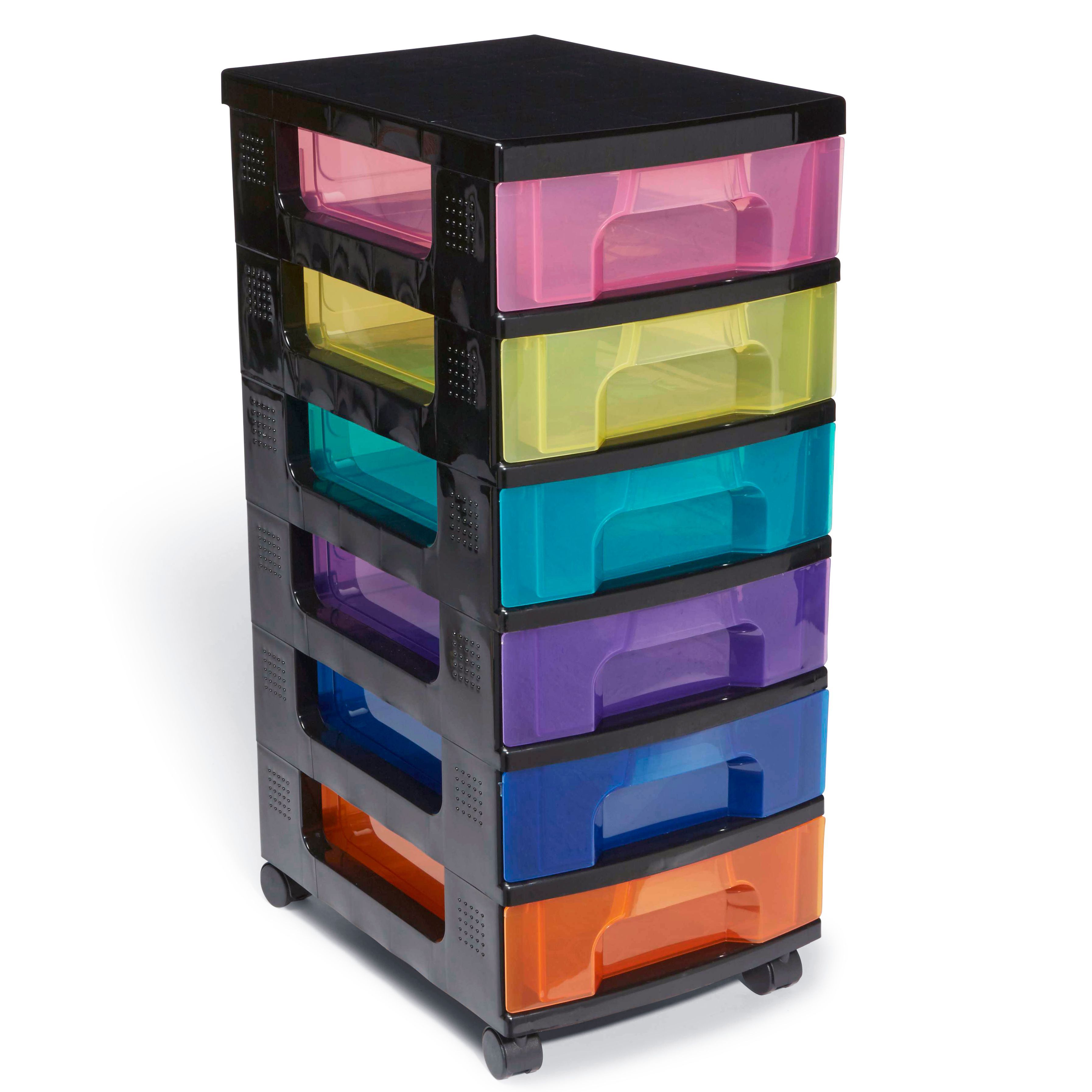 Really Useful Multicolour Plastic Drawer Tower Departments Diy At Bandq