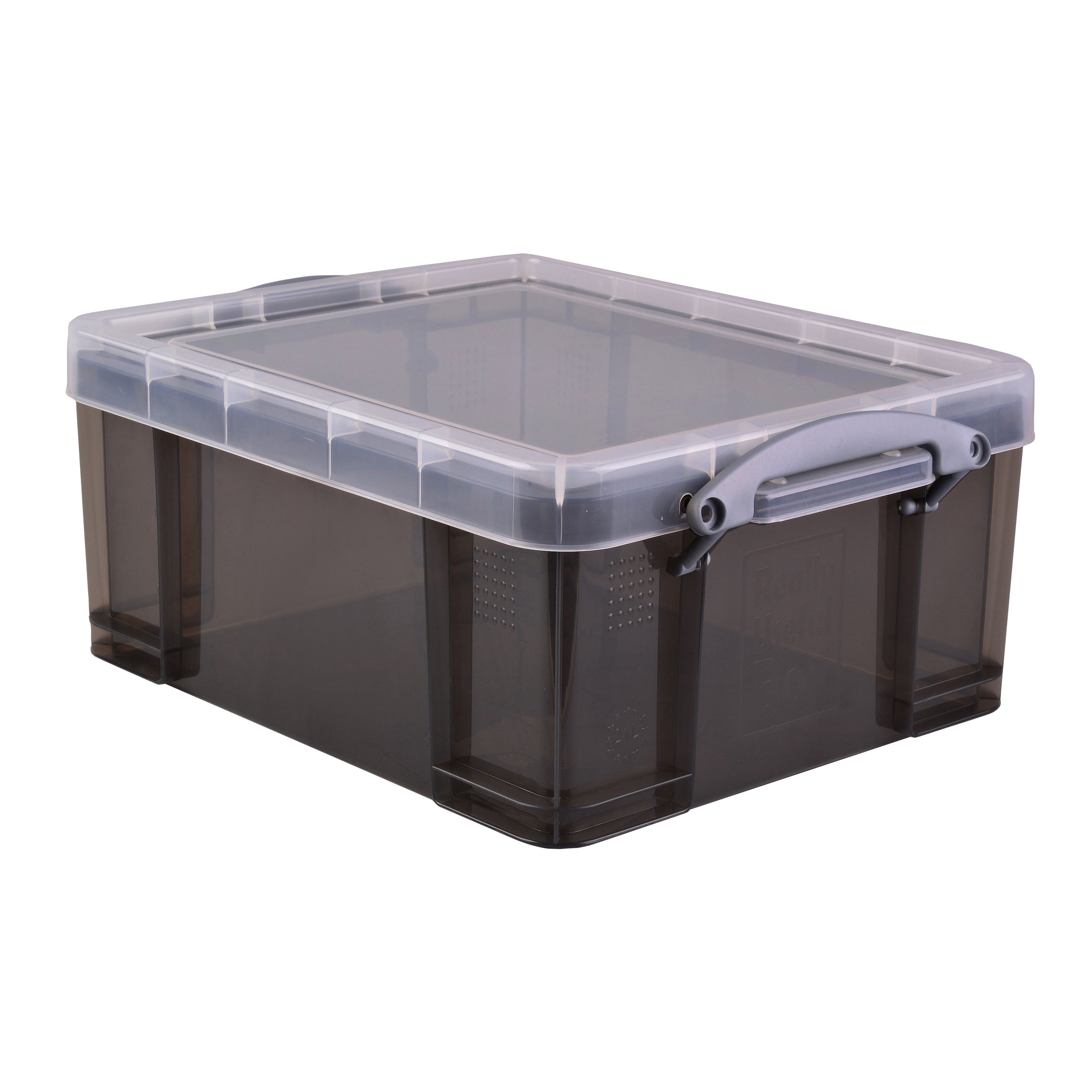 Really Useful Grey 21L Plastic Storage Box Departments DIY at B&Q