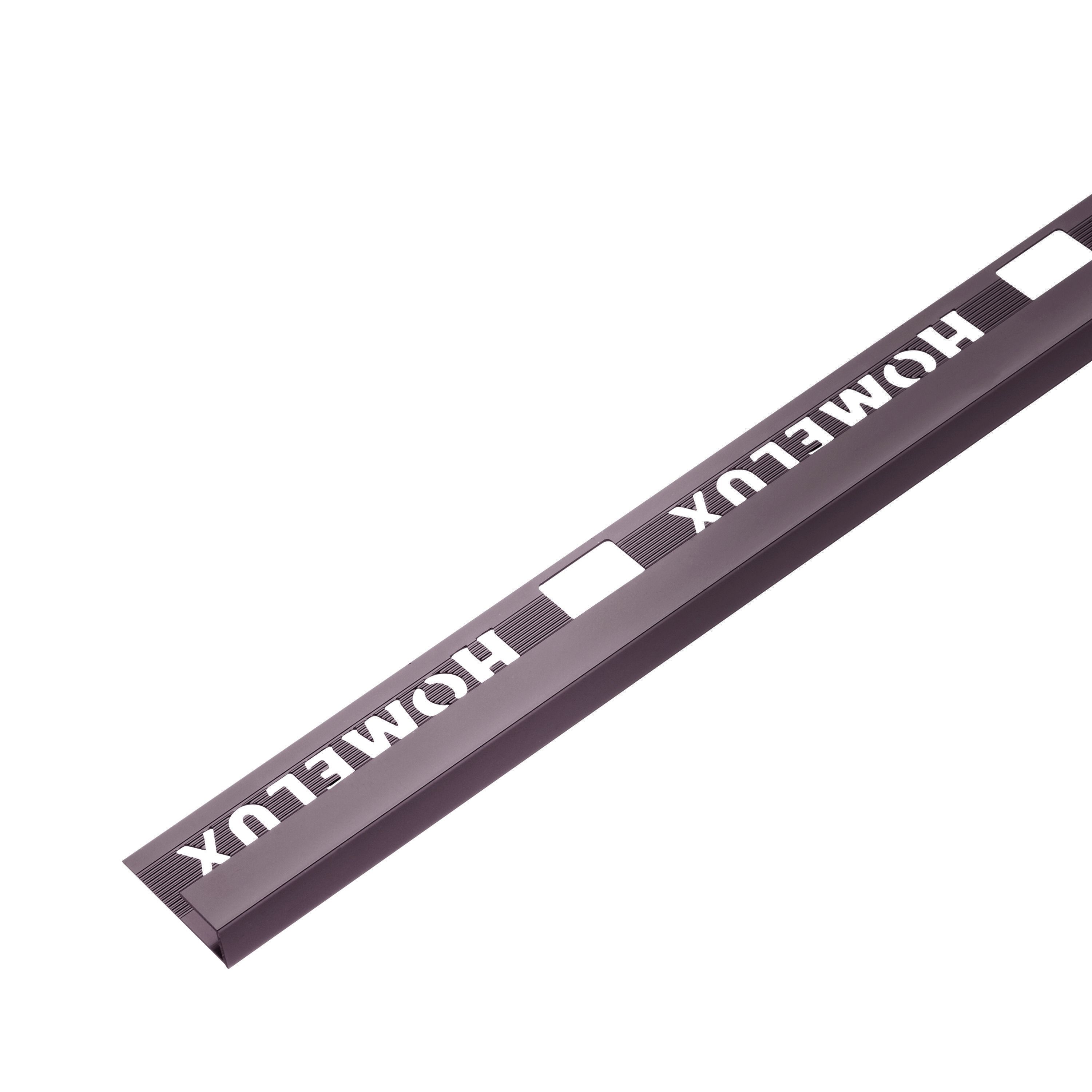 Homelux Gun Metal Grey Metal Tile Trim Departments DIY at B&Q