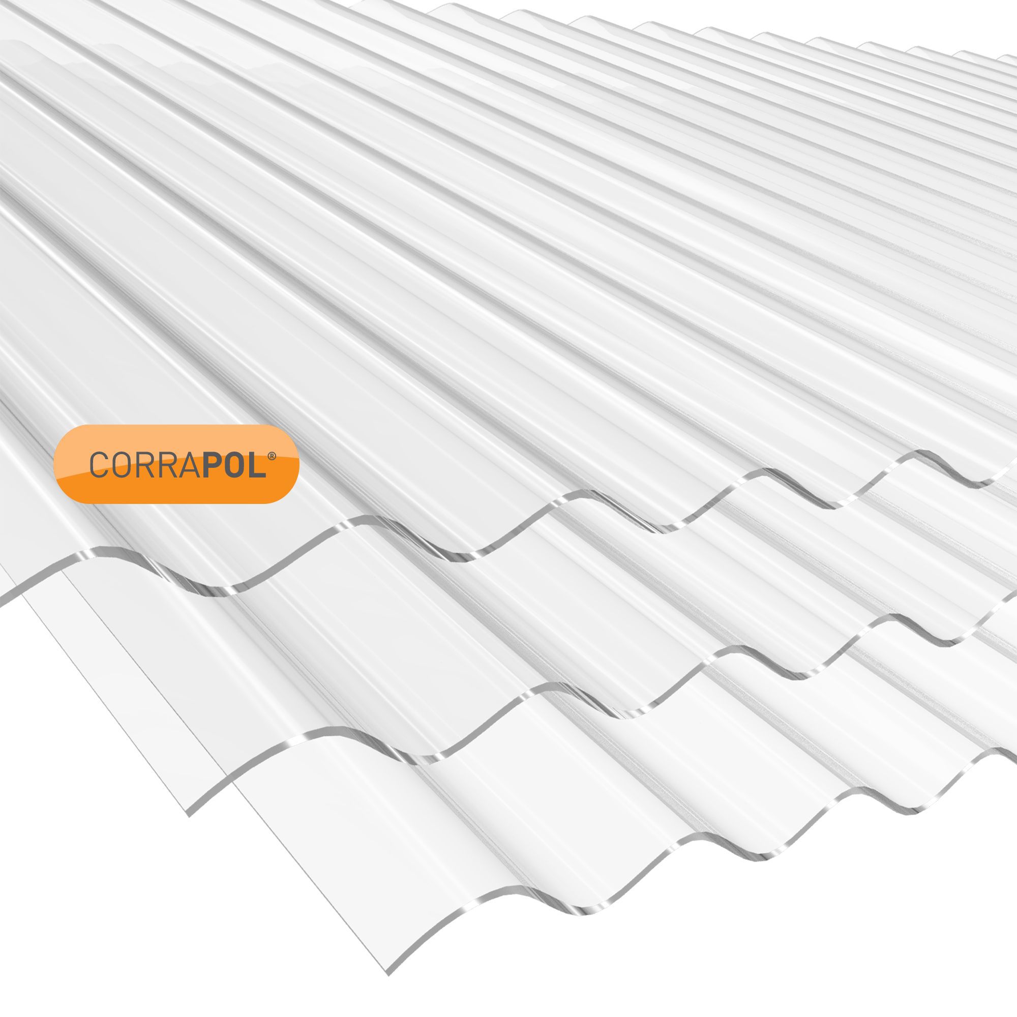 Clear Polycarbonate Roofing sheet 3.05m x 840mm Departments DIY at B&Q