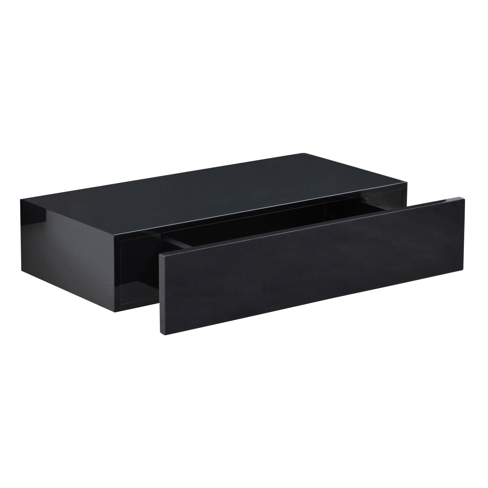 Black Floating Drawer Shelf (L)480mm (D)250mm Departments DIY at B&Q