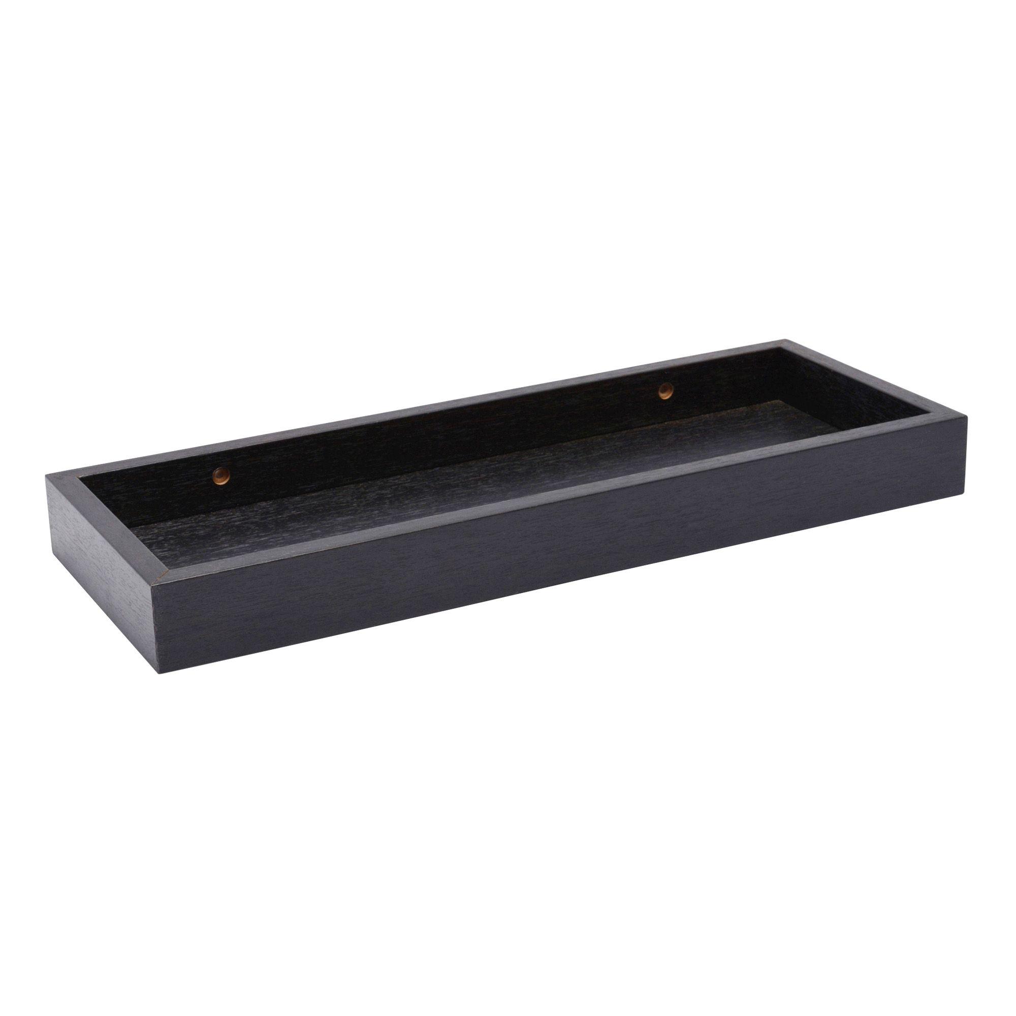 B&Q Black Ebony Effect Floating Shelf Kit (D)250mm Rooms DIY at B&Q