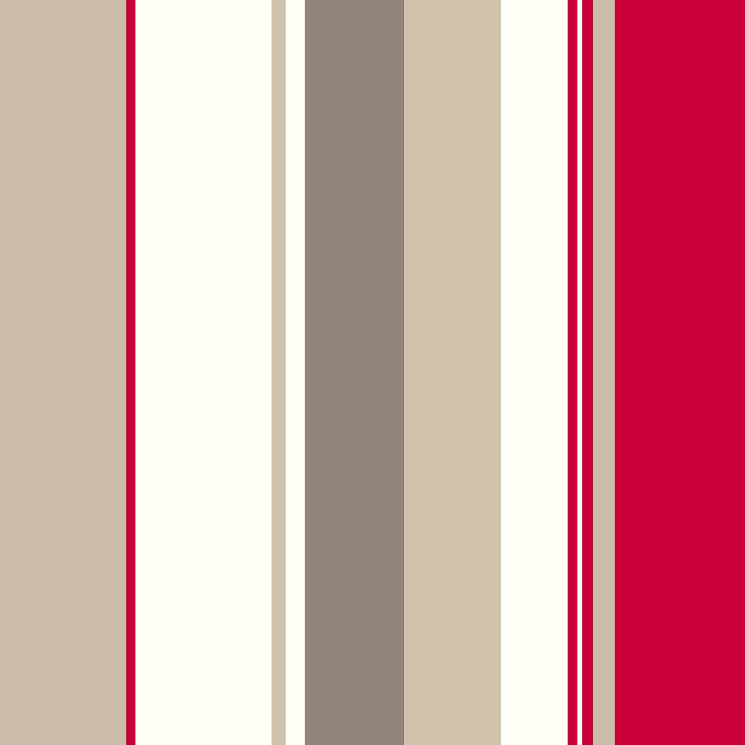 Colours Kensington Red Stripe Wallpaper | Departments ...