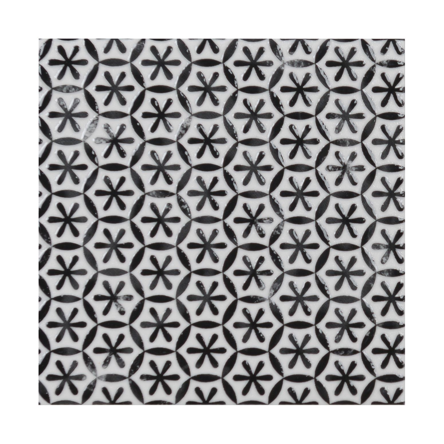 Starla Black Ceramic Wall Tile, (l)148mm (w)148mm 