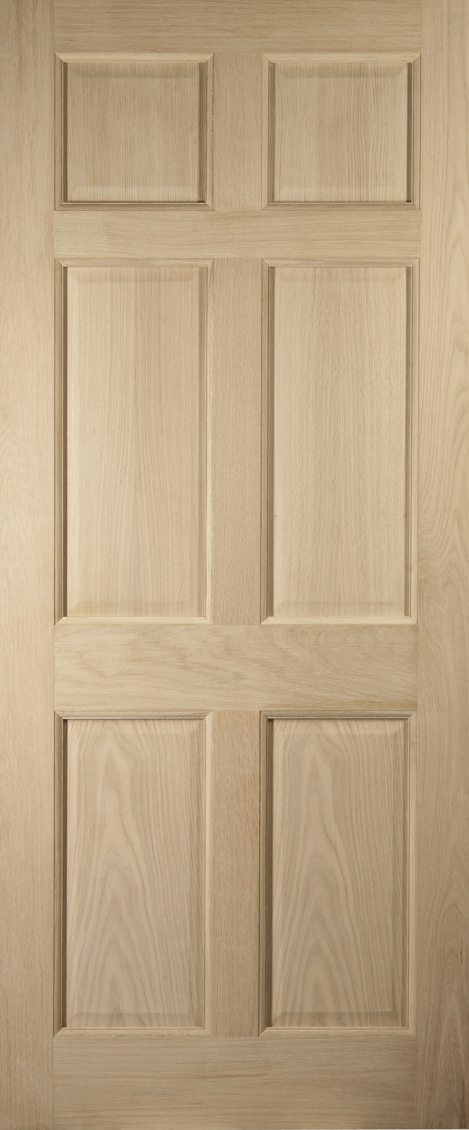 American White Oak Veneer Timber Glazed External Back Door, (H)1981mm