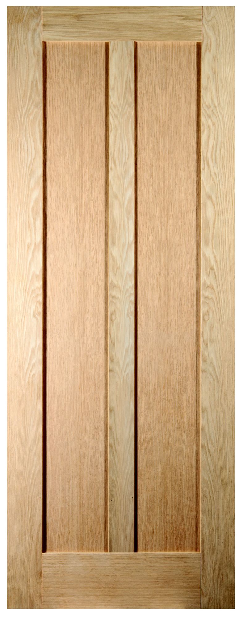 Vertical 2 Panel Oak Veneer Unglazed Internal Standard Door, (H)1981mm ...