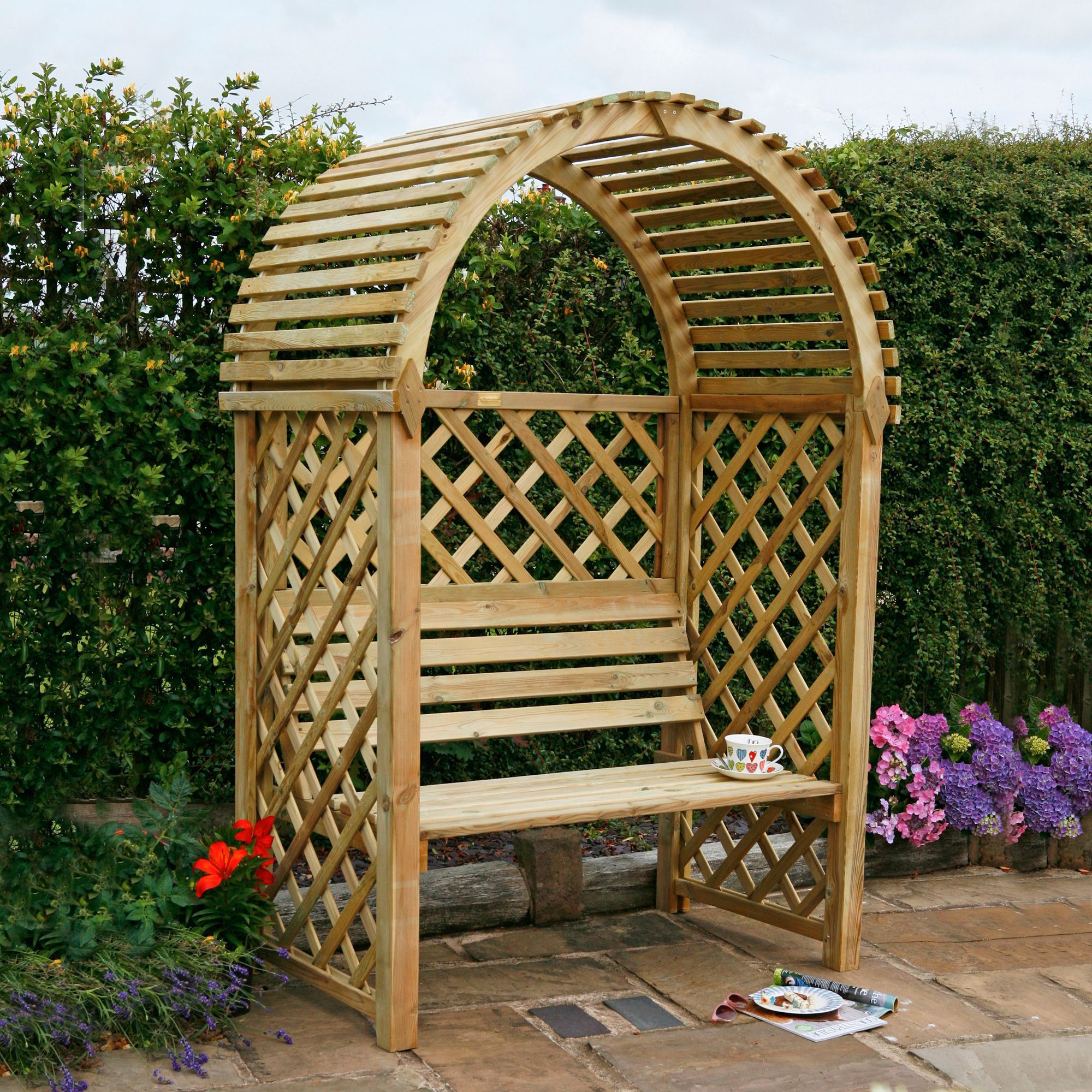 Blooma Softwood Arbour with Assembly Service | Departments | DIY at B&Q