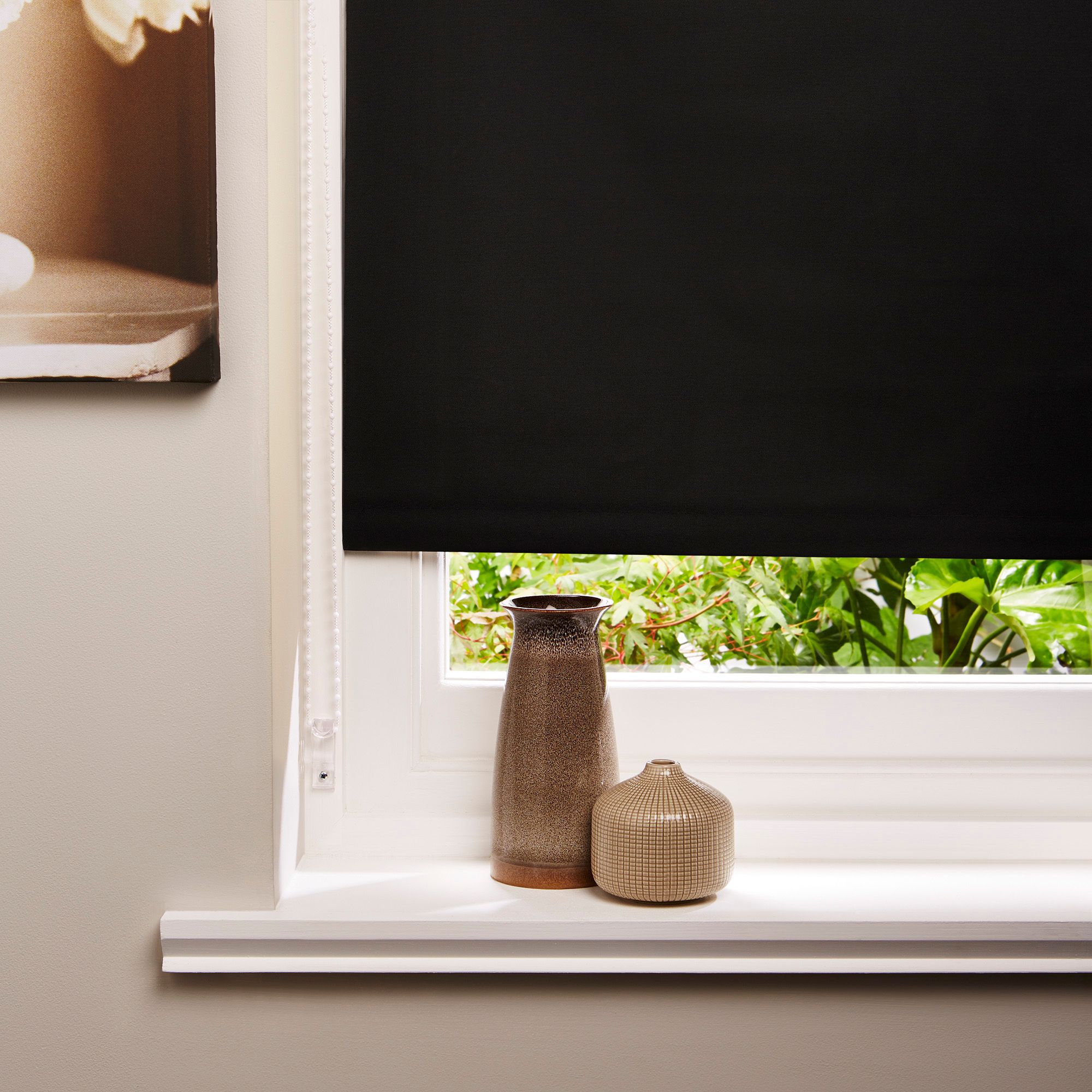 Colours Day & Night Corded Black Roller Blind (L)160cm (W)60cm