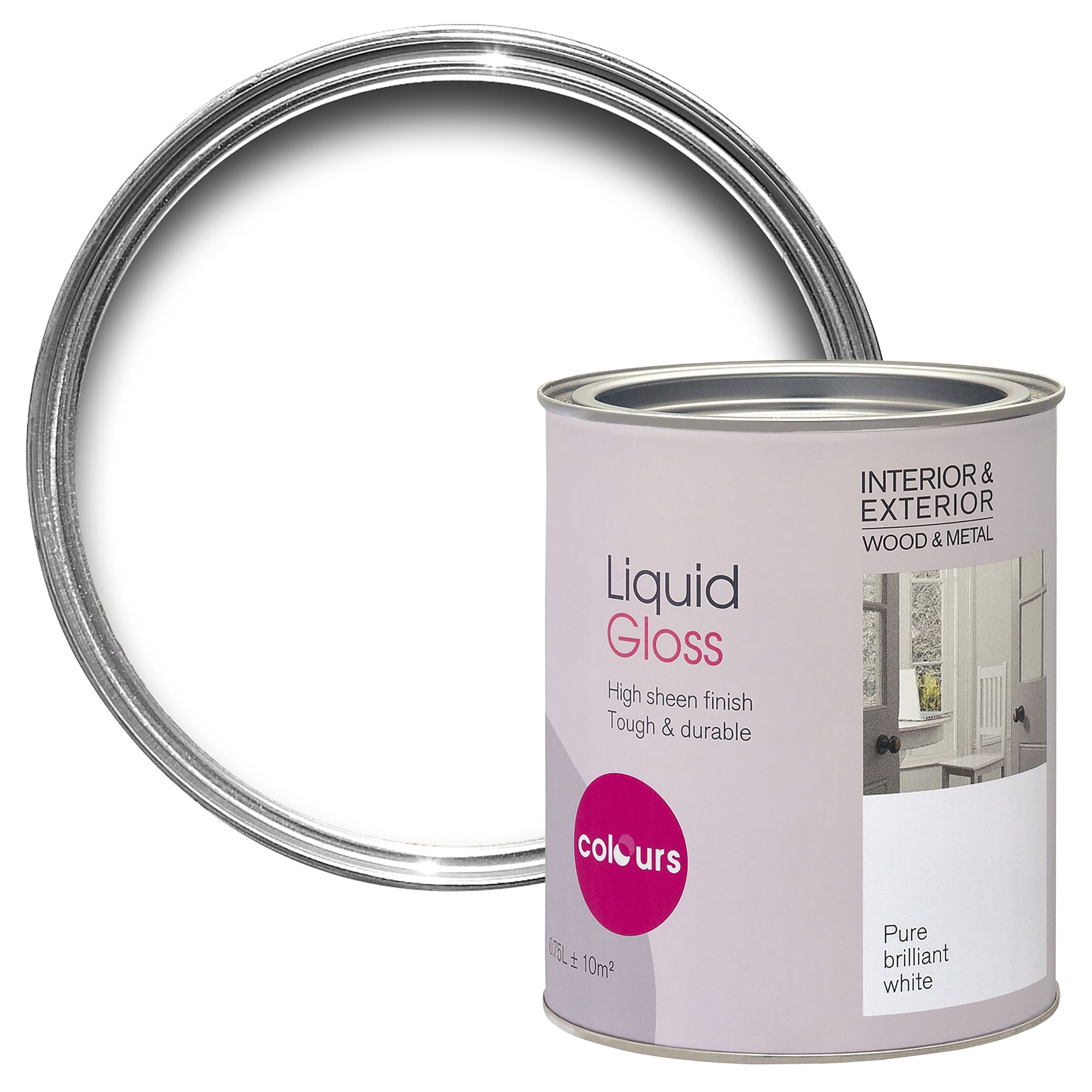 Colours Liquid Gloss Interior And Exterior Pure Brilliant White Gloss