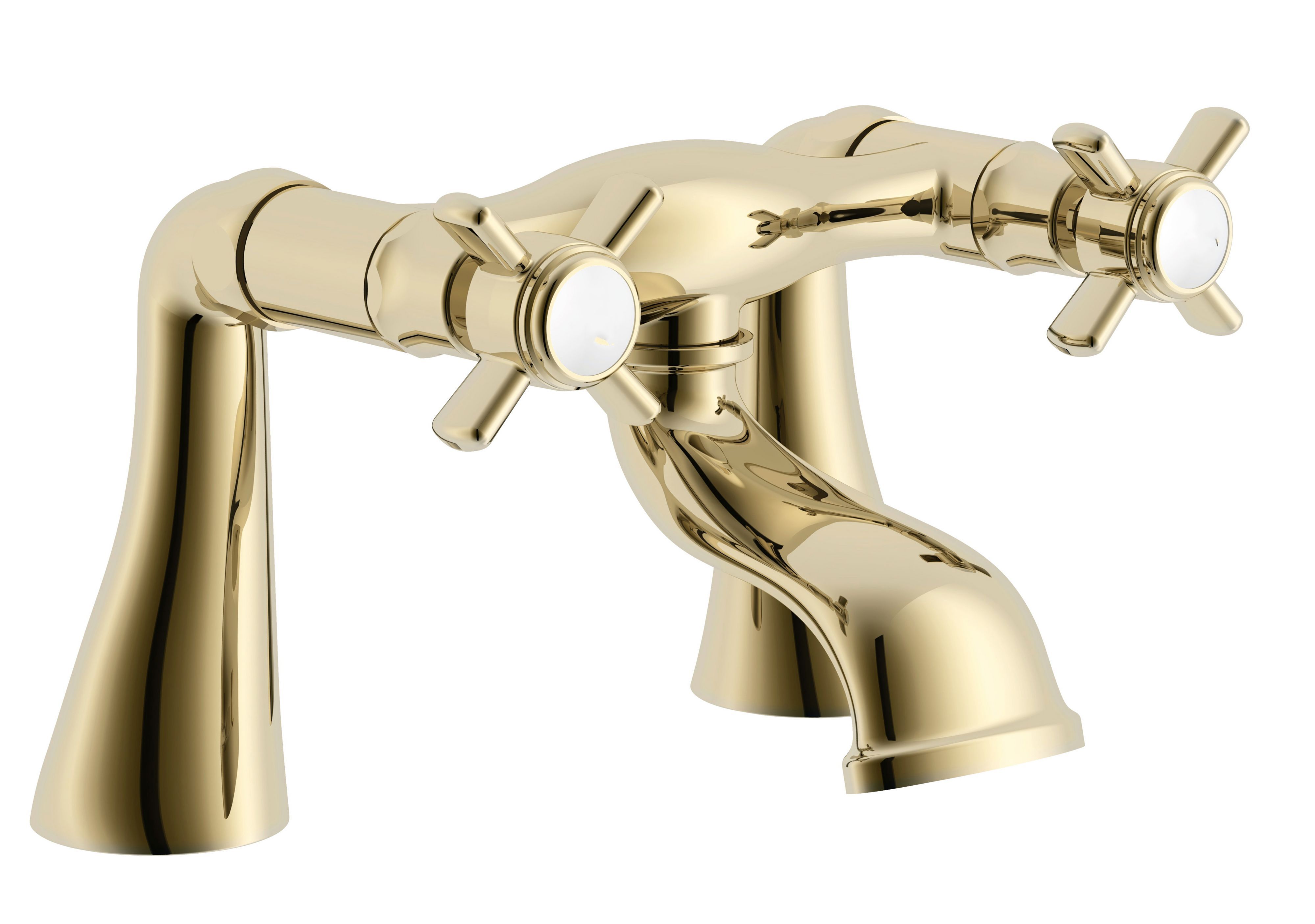 Cooke & Lewis Classic Gold Effect Bath Mixer Tap Departments DIY at B&Q