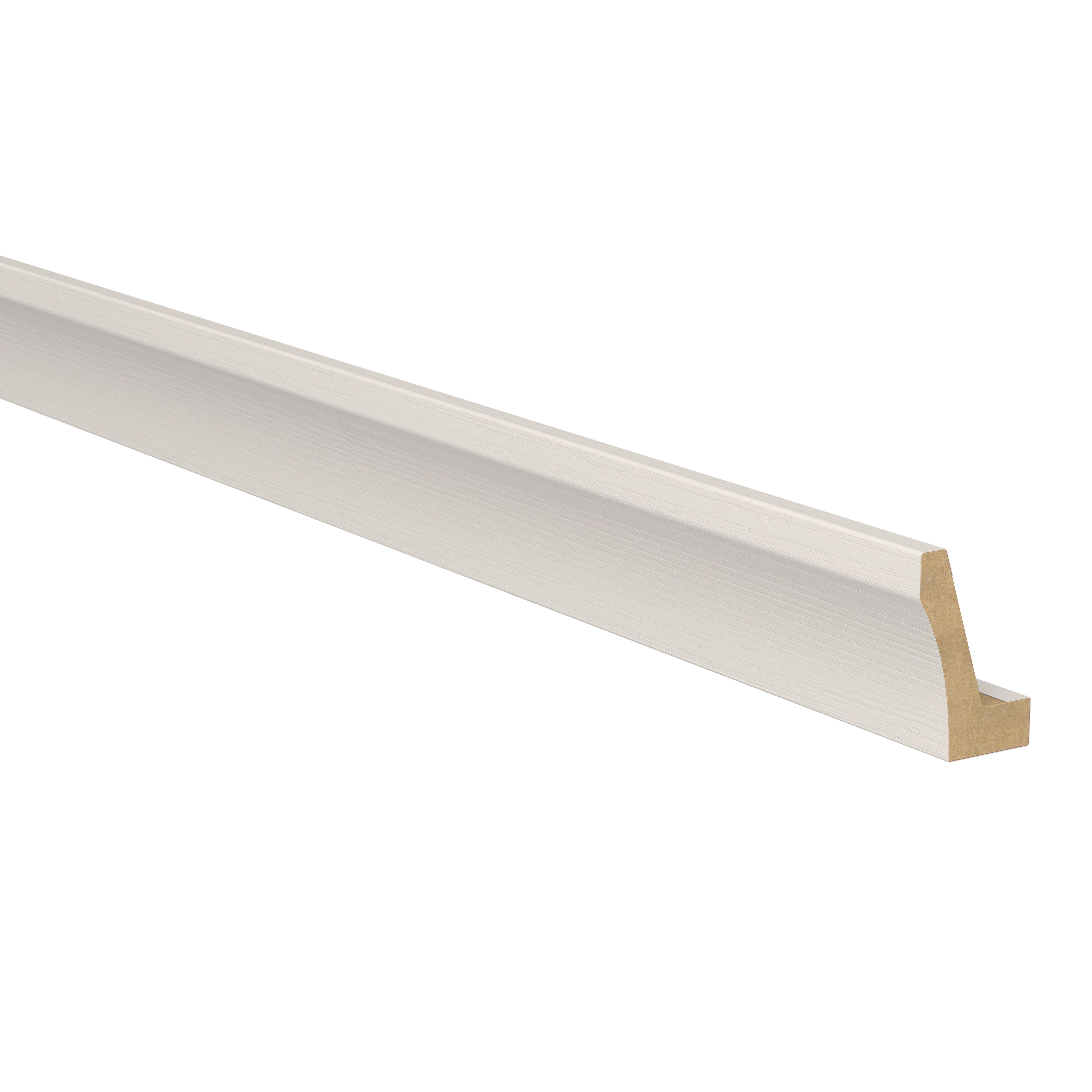 IT Kitchens Textured Ivory Straight Cornice (L)2.44m | Departments ...