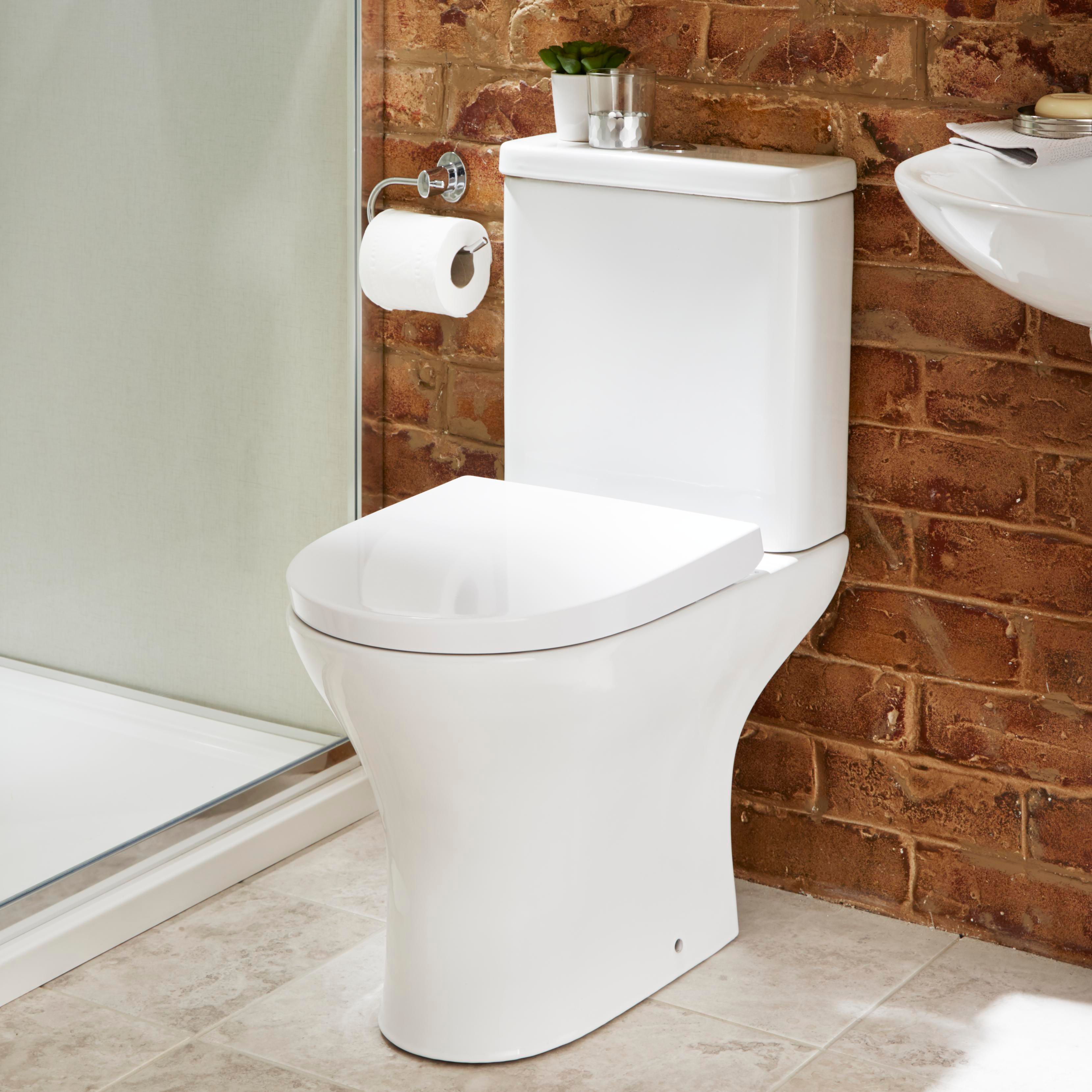 Cooke & Lewis Angelica Modern Close-coupled Toilet with Soft close Seat