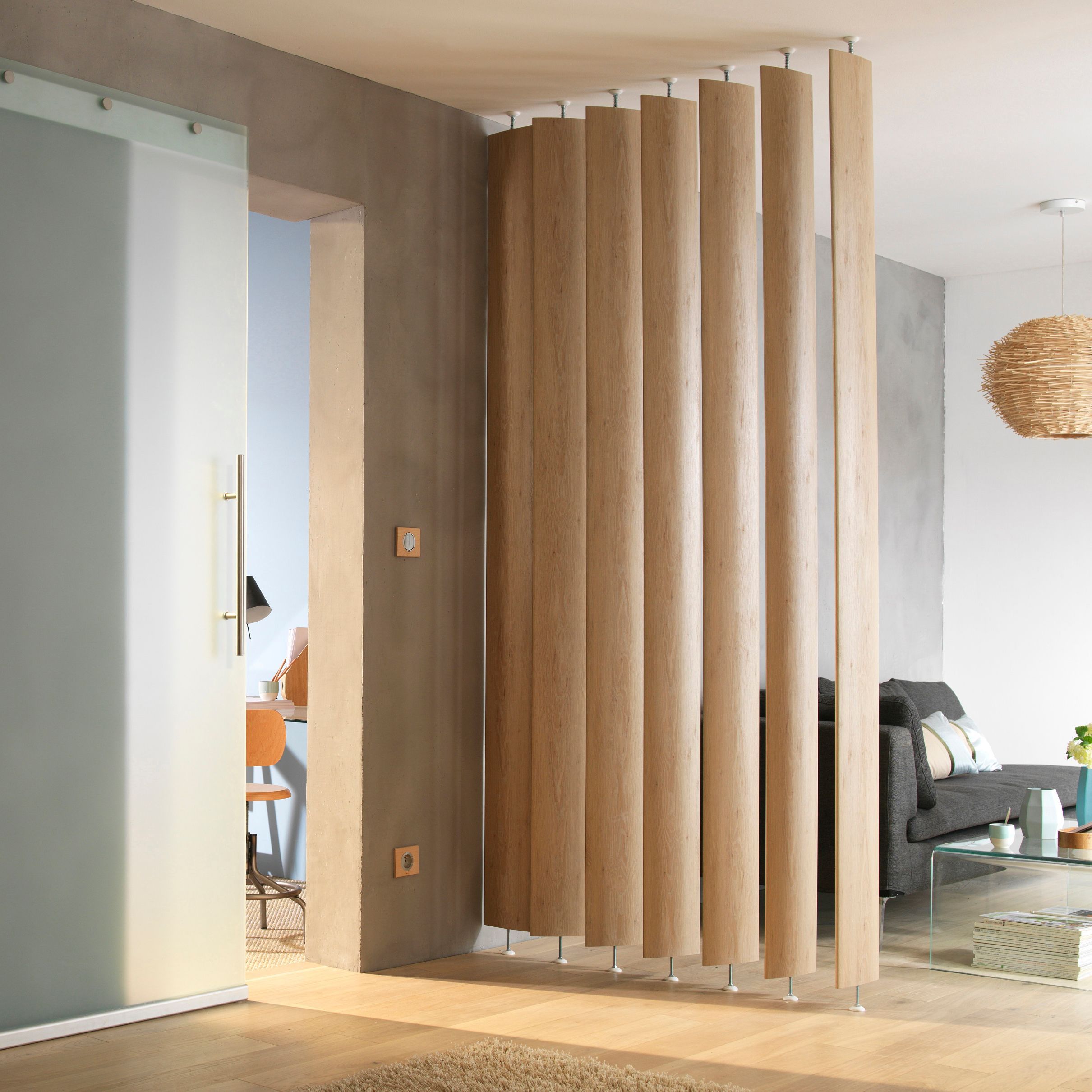 Ella White Oak Room Divider, Pack of 5 | Departments | DIY at B&Q