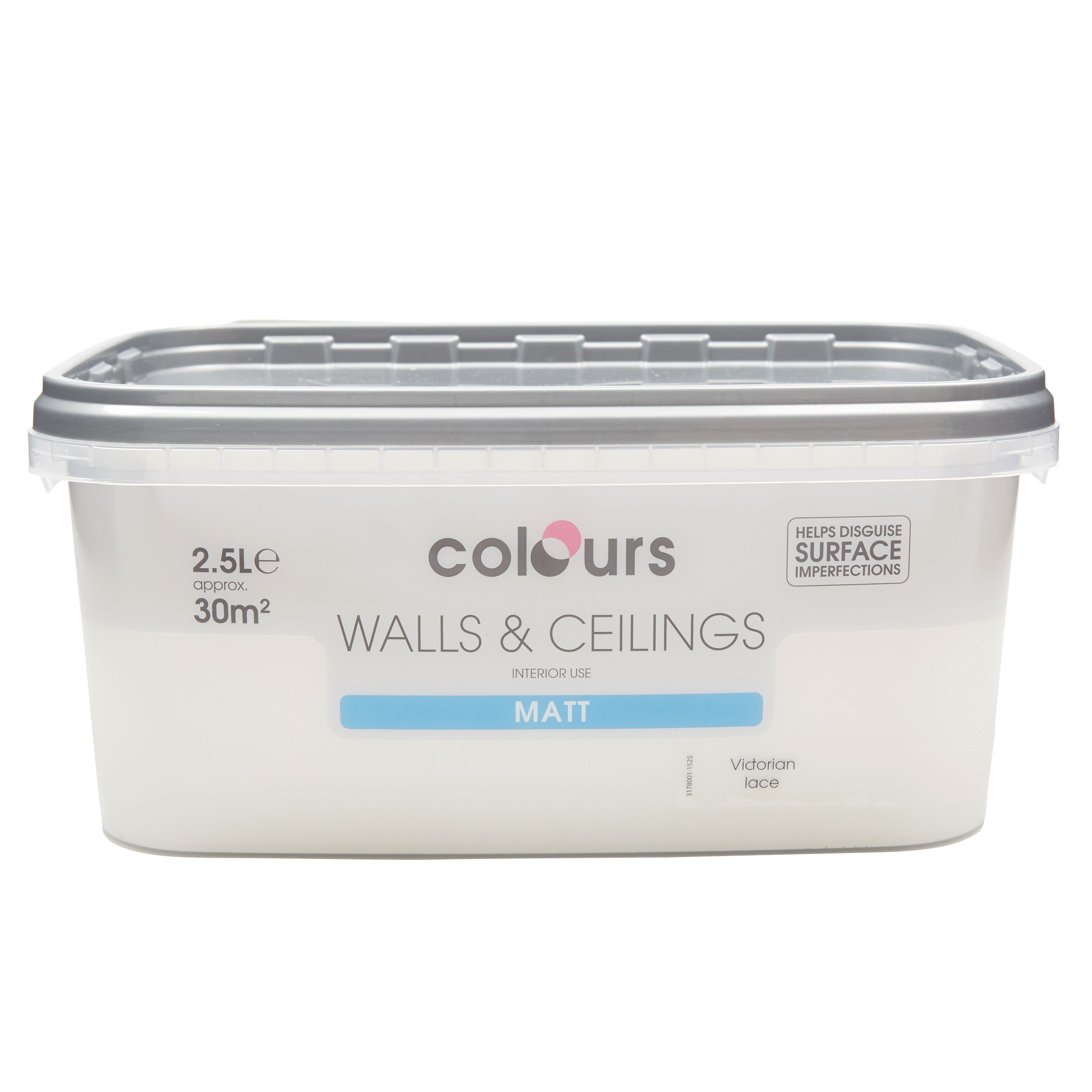 Colours Victorian Lace Matt Emulsion Paint 2.5L | Departments | DIY at B&Q