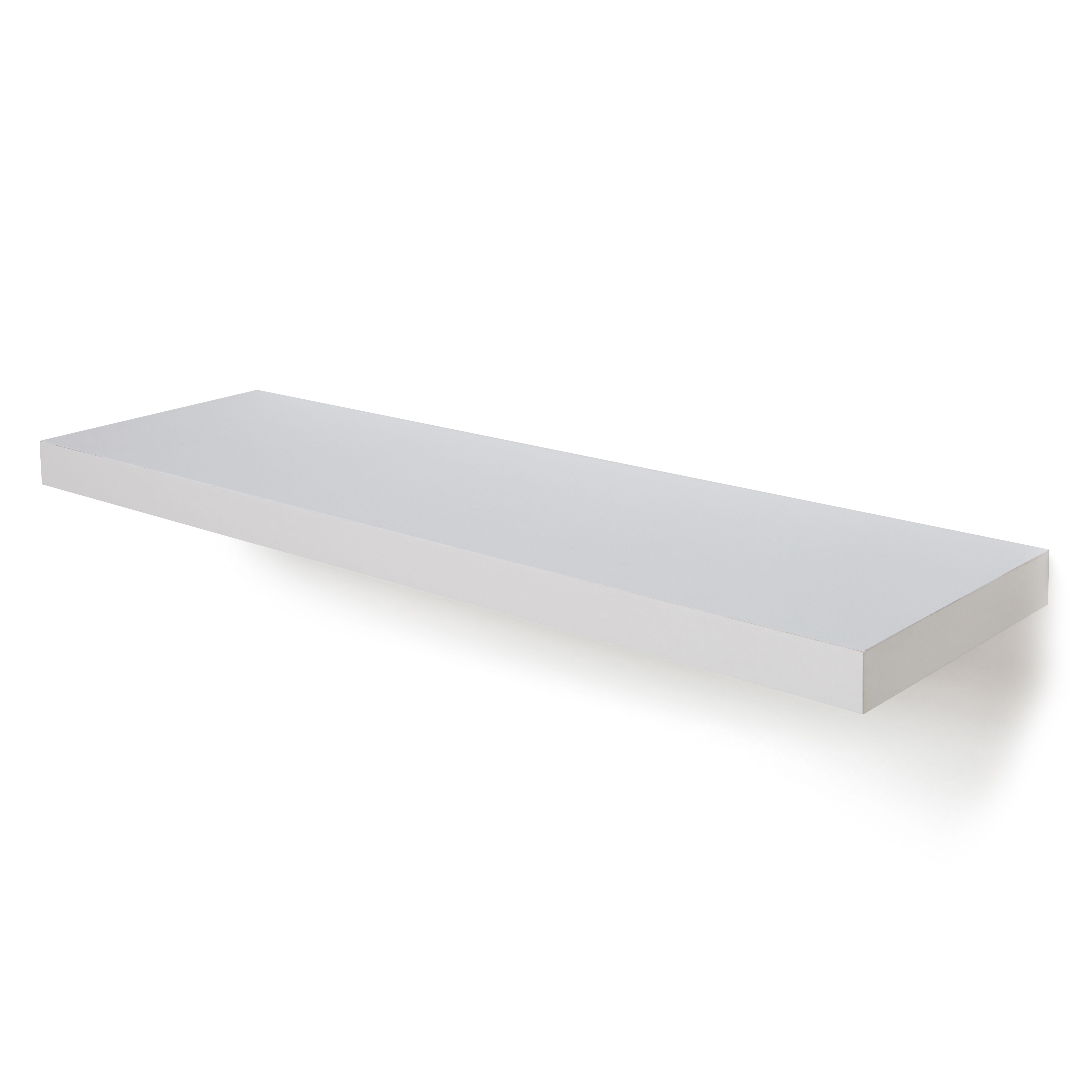 White Matt Floating Shelf (L)802mm (D)237mm Departments DIY at B&Q