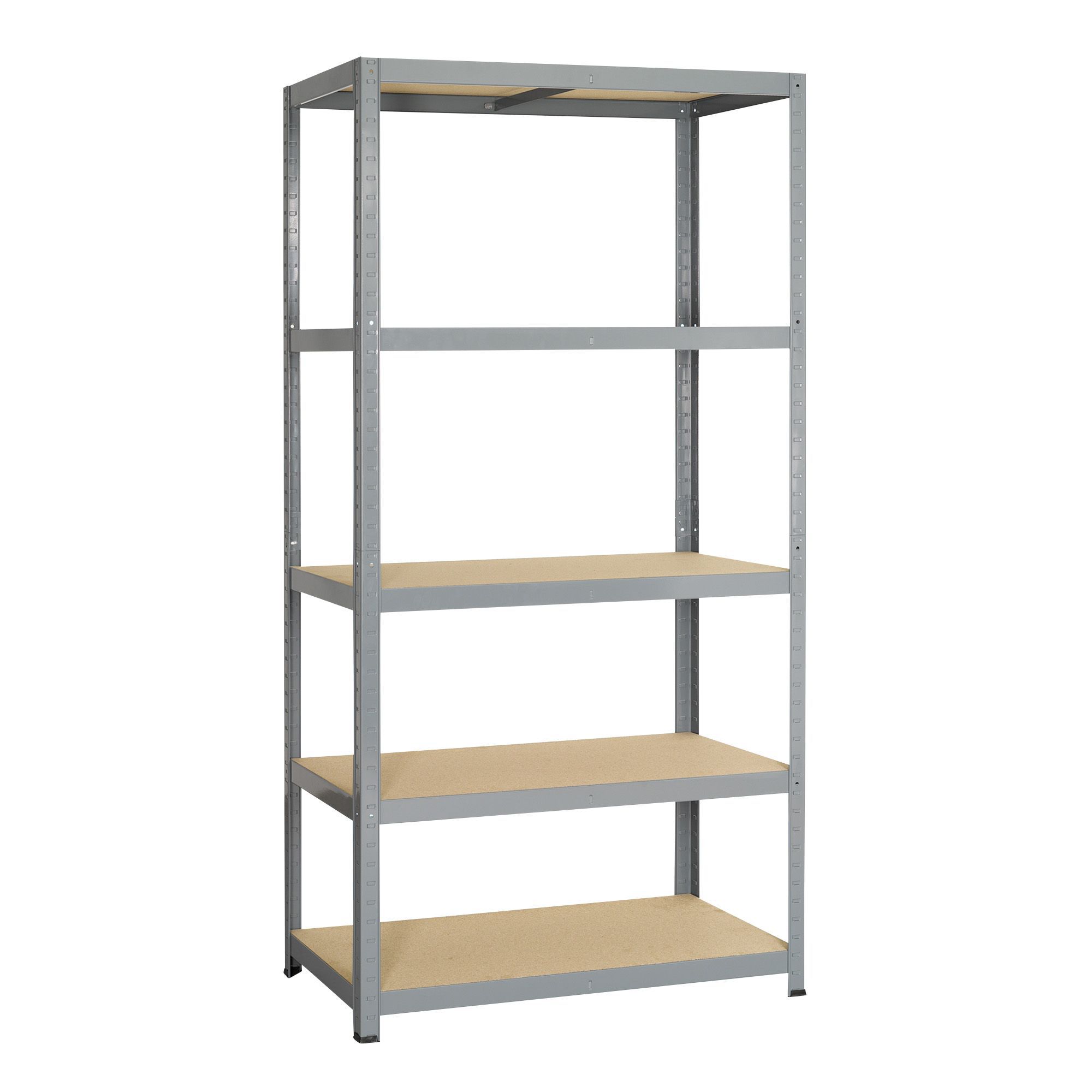 B&Q 5 Shelf Chipboard & Steel Shelving Unit Departments DIY at B&Q