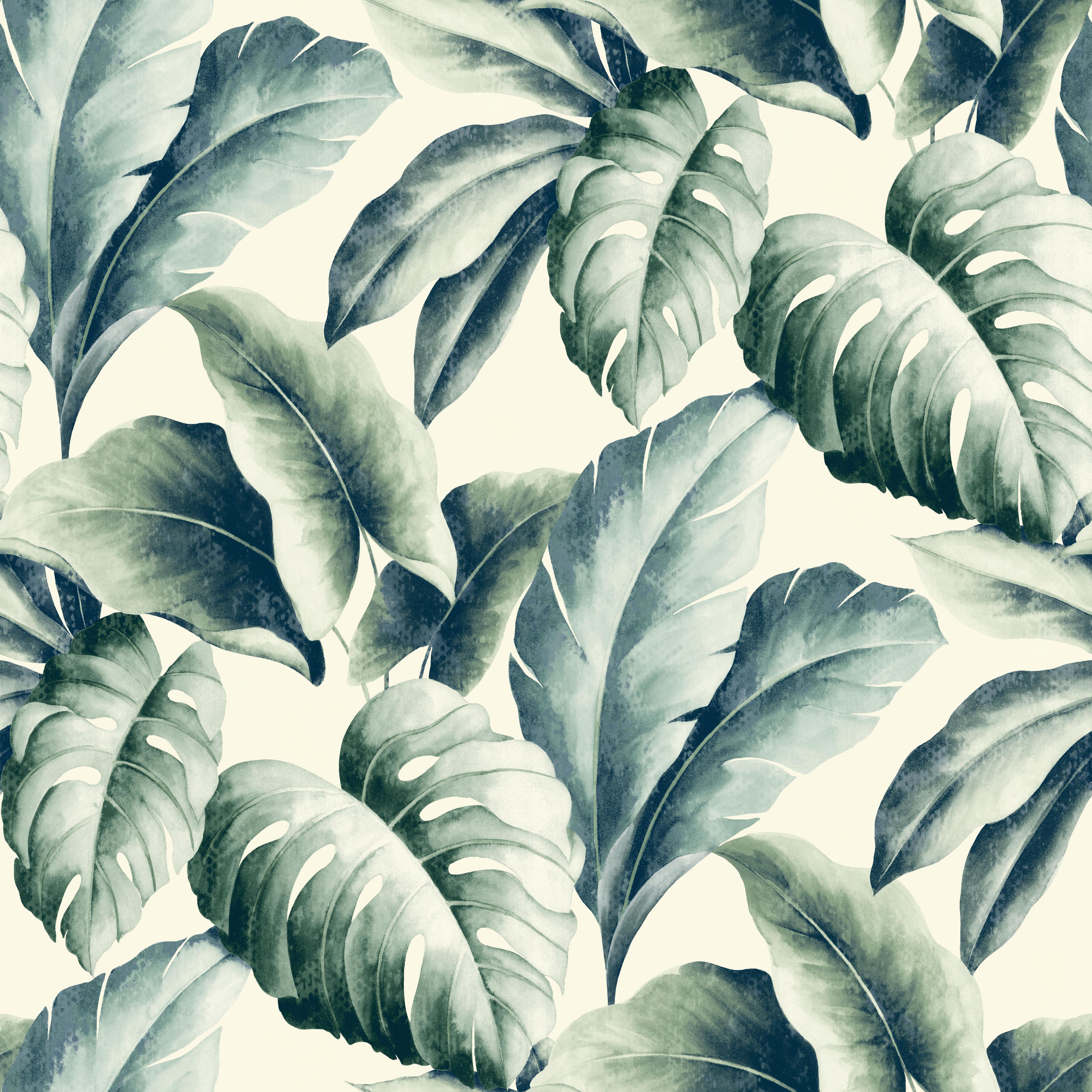Gold Green Palm Leaf Wallpaper | Departments | DIY at B&Q