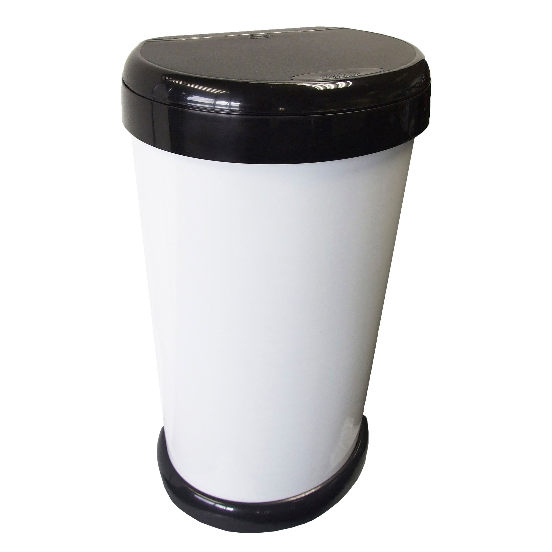 Tontarelli Moda White Plastic Touch Top Kitchen Bin 42L Departments