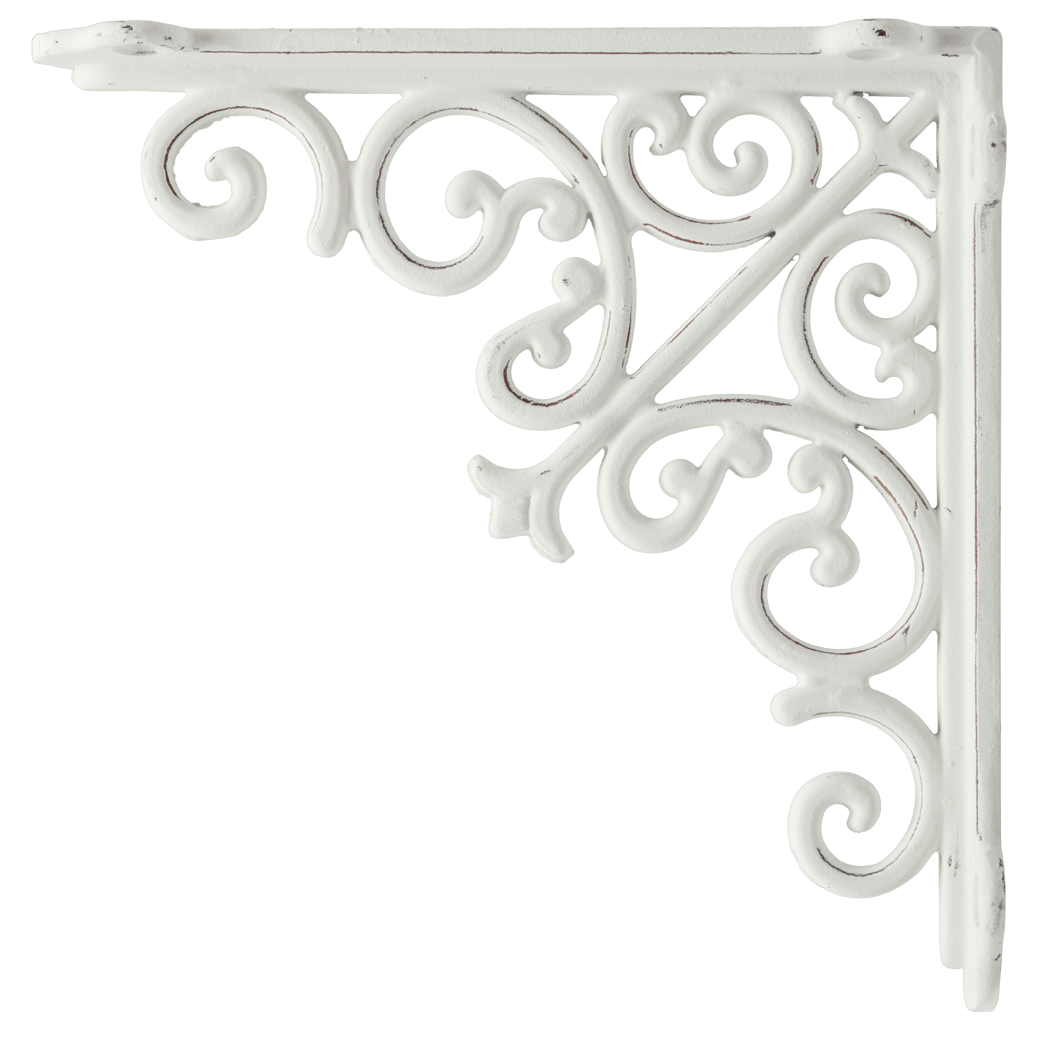 Ornamental White Matt Steel Shelf Brackets (D)35mm Departments DIY