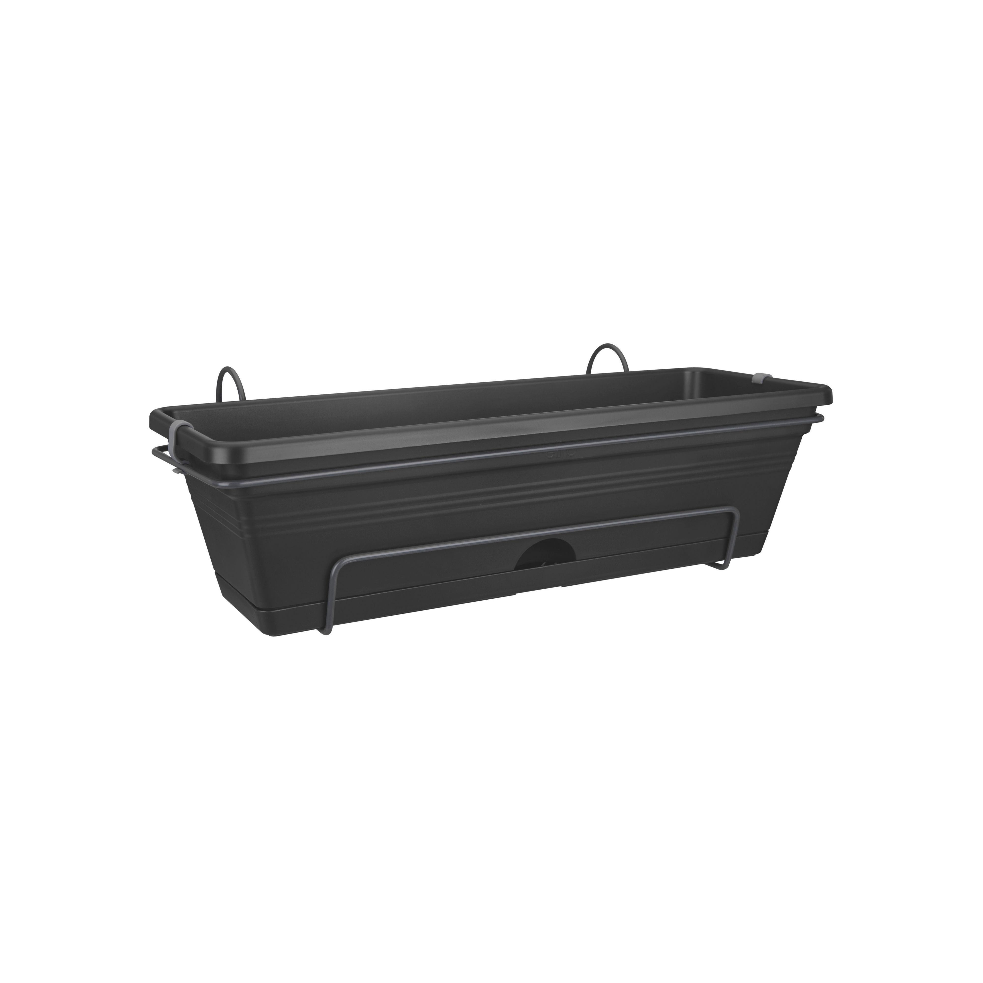 Rectangular Plastic Living Black Trough (H)167mm (L)473mm Departments