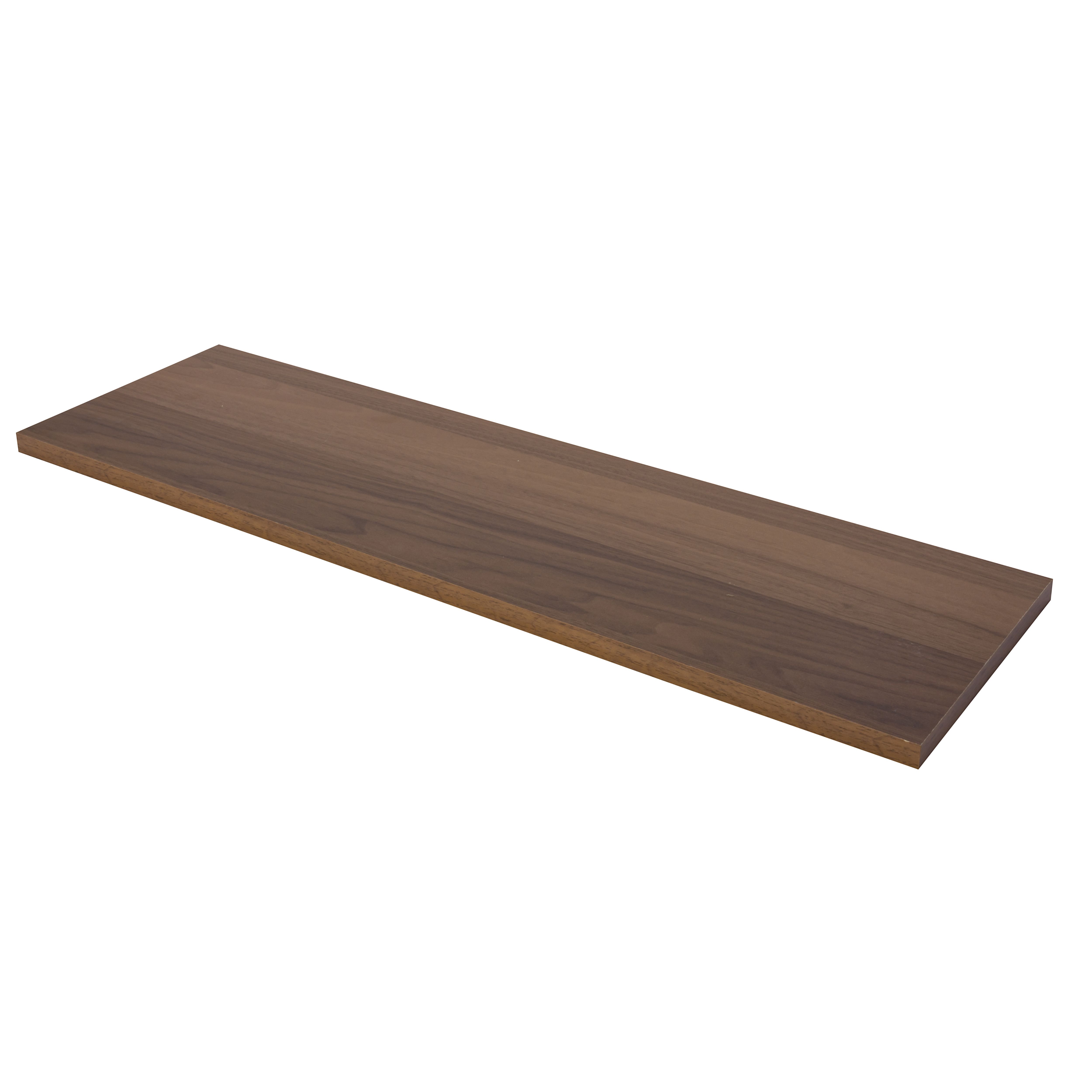 Natural Walnut Effect Shelf Board (L)605mm (D)240mm Departments DIY