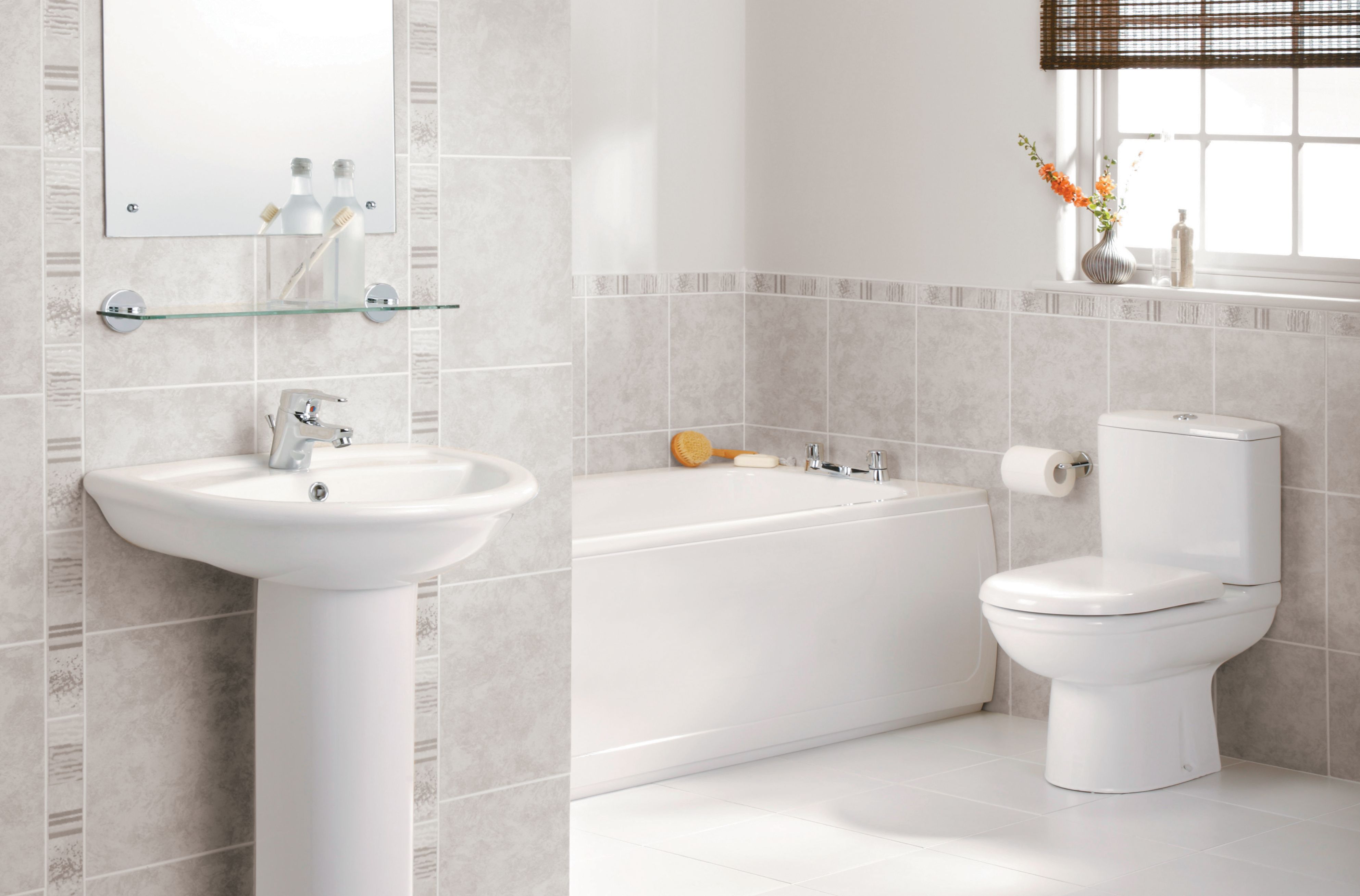 Della Bathroom Suites Bathroom Departments DIY at B&Q