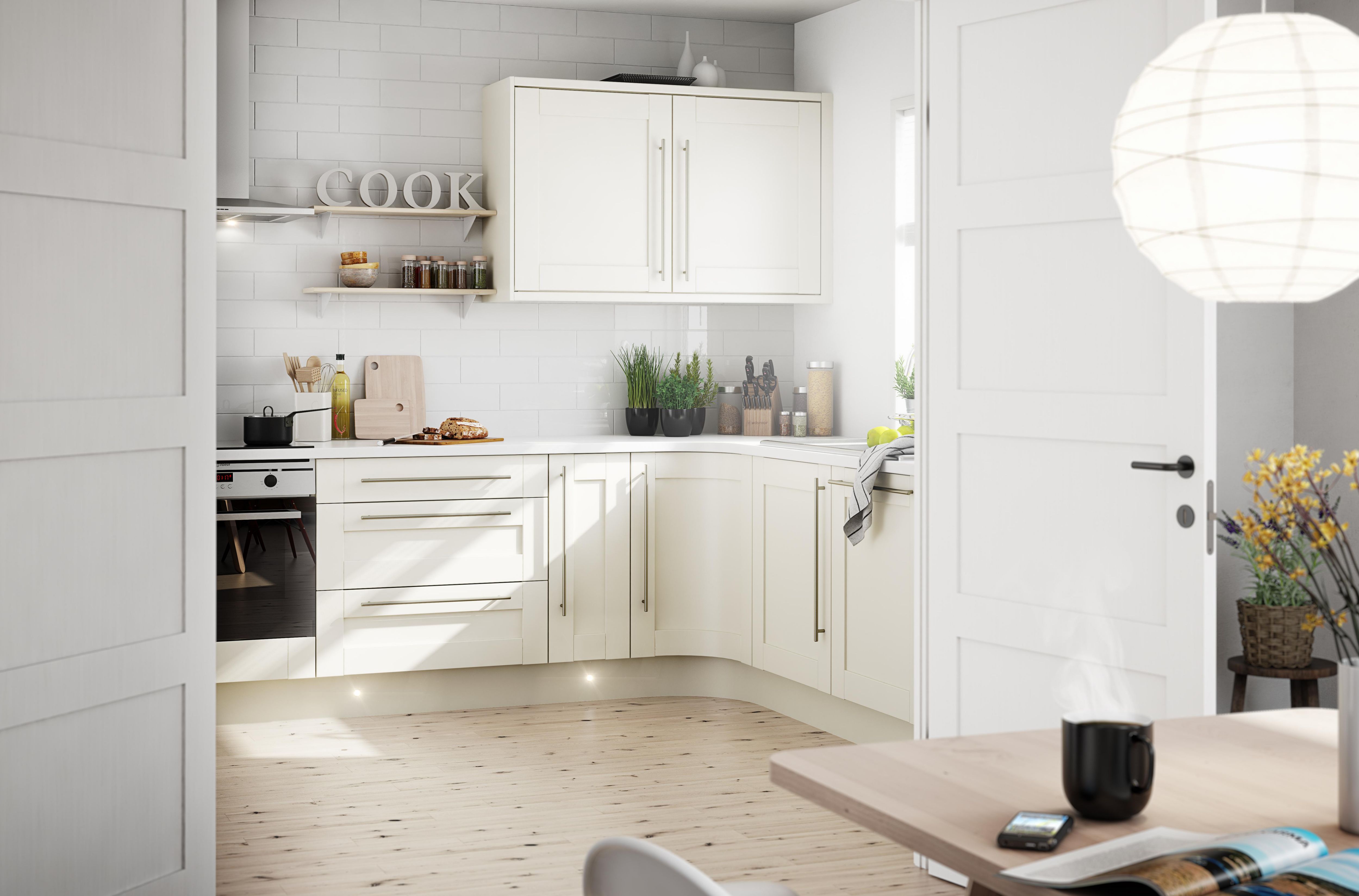 IT Brookfield Textured Ivory Style Shaker DIY at B&Q