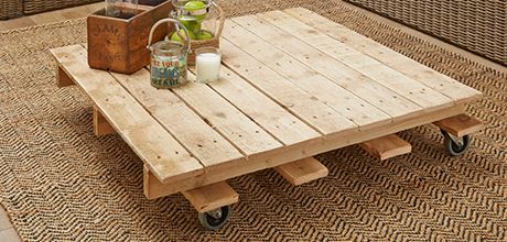 Coffee table made from waste pallet