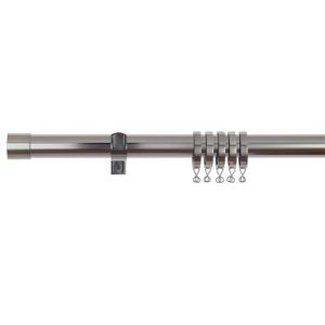 Colours Nickel Effect Metal Curtain Pole 1.2 M