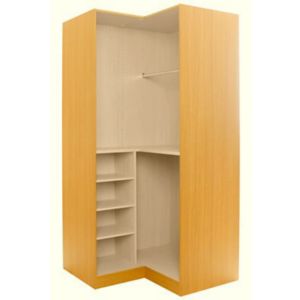 Maple Effect Corner Wardrobe Cabinet