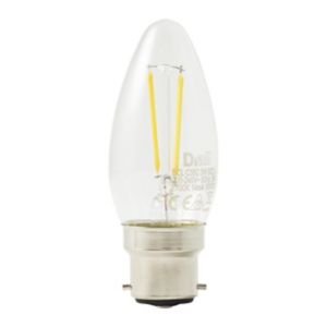 Image of Diall B22 3W 250lm Candle Warm white LED Light bulb