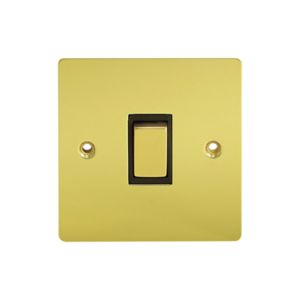 Image of Holder 10A 2 way Polished brass effect Single Light Switch