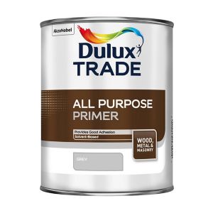 Image of Dulux Trade Grey Metal & wood Primer & undercoat 1L