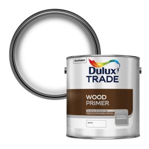Image of Dulux Trade White Wood Primer & undercoat 2.5L