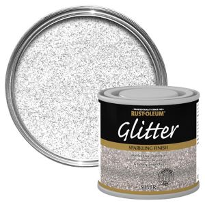Image of Rust-Oleum Silver glitter effect Gloss Multi-surface Special effect paint 125ml