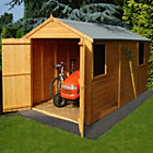  Garden Larchlap 8X6 Apex Roof Overlap Timber Shed - Assembly Required