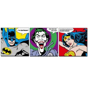 Image of DC faces Multicolour Wall art Set of 3 (H)300mm (W)300mm