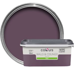 Image of Colours Standard Blackcurrant Silk Emulsion paint 2.5L