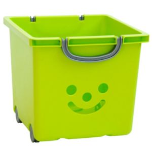 Iris Children's Smiley Green 30.6L Plastic Storage Basket