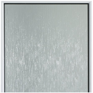Frosted Fully glazed White uPVC LH External Back Door set  (H)2055mm (W)840mm