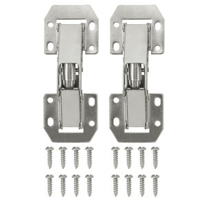 B&Q Nickel-plated Metal Sprung Door hinge (L)106mm N349  Pack of 2