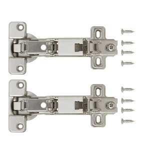 Nickel-plated Metal Concealed hinge (L)35mm  Pack of 2